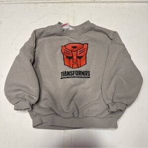 Zara Gray and Orange Crewneck Sweater